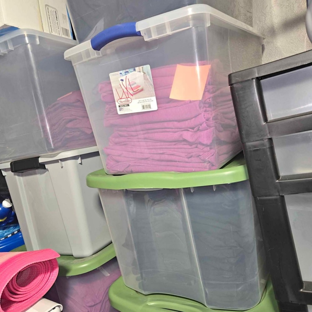 Bella Canvas Gray and Blue Storage Containers